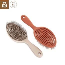 Control Newest Youpin Xinzhi Relaxing elastic massage Comb Portable Hair Brush Massage Brush Antistatic Magic Brushes Head Combs