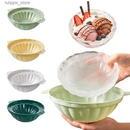 Ice Cream Tools Ice Mold Silicone Ice Bowl Molds Round Fruit Ice Tray Maker Ice Salad Bowl Moulds Summer Gadgets For Kitchen Bar DIY Accessories L240319