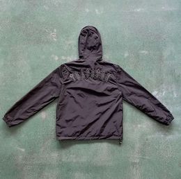 Yeni Erkekler Trapstar Ceket Spor Giyim Irongate T Windbreaker-Siyah Kaliteli Moda İşlemeli Mektuplar Kadın Fermuar Güneş Koruma 5577ess