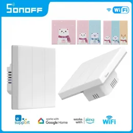 Control SONOFF TX Ultimate Wifi Switch With Smart LED Light Multisensory Touch Experience Work With eWeLink Alexa Google Home Alice