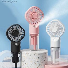 Electric Fans 1 portable hand-held spray fan water spray fan student dormitory mini fan summer supplies cooling tools outdoor small fanY240320
