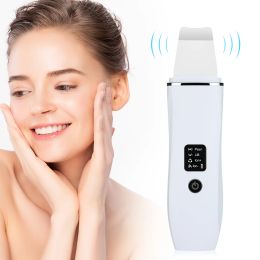 Instrument EMS Ultrasonic Skin Scrubber Peeling Shovel Ion Acne Blackhead Remover Face Deep Cleansing Facial Lifting Devices