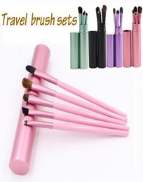 5pcs Travel Portable Mini Eye Makeup Brushes Set for Eyeshadow Eyeliner Eyebrow Lip brues Make Up Brushes kit Professional too5391077