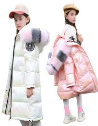 30 degrees Russian Winter Snowsuit Girls Down Jackets Hooded Thicken waterproof boys Outdoor children outerwear coat 2011268049301