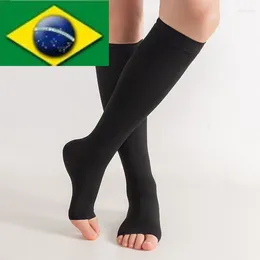 Women Socks Brazilian Sports Fitness Men And Venous Compression Elastic Pregnant Nurses Wear Pressure 23-32MMHG Medium Tube