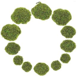 Decorative Flowers 12 Pcs Home Decor Micro Landscape Moss Stones Fake Mold Imitated Decorations Bonsai Artificial Ornament Office