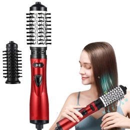 Brushes Hot Air Brush 2 In 1 Styler Rotary Head Professional One Step Hair Volumizer Brush Hair Dryer And Straightener Sets