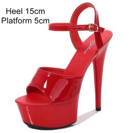 Dress Shoes New Pole Dance Stripper High Heels Women Sexy Show Sandals Party Club 13 15 17 CM Platform High-heeled Wedding65B3 H240321