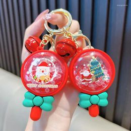 Keychains Cute Santa Claus Incense Beads Lollipop Key Chain Gift Candy Cane Christmas Tree Snowman Pattern Keychain