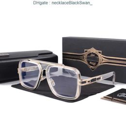 2024 Fashion Vintage Classic Square Pilot Style Sunglasses for Men High Quality Brand Design Sun Glasses with Case Designer Dita 1RU2