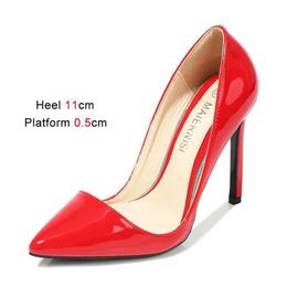 Dress Shoes Candy Coloured Sexy Pointed Pumps 11CM European And American Party Womens Comfort Shallow Mouth Office High Heels Big Size H240325