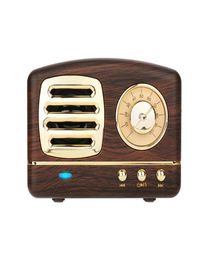 Enhanced Bass Portable Retro Radio Bluetooth Speaker with TF Card Slot and Builtin Mic Wireless Vintage Speaker Suit for iOSAndr6651932