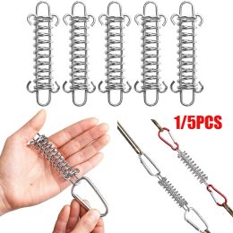 Shelters Stainless Steel Wind Rope Spring Hook High Strength Steel Rope for Camping Pro Fixed Hook Tarps Tent