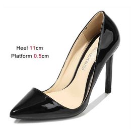 Dress Shoes Candy Coloured Sexy Pointed Pumps 11CM European And American Party Womens Comfort Shallow Mouth Office High Heels Big Size H24032506