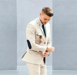 Italian Luxury Beige Mens Suit Jacket Pants Formal Dress Men Suit Set men wedding suit for men groom tuxedos suits cy022022143