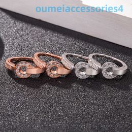 2024 Designer Luxury Brand Jewelry Band Rings Little Celebrity Charity Diamond Cnc925 Sterling Silver Couple Ring Tiktok Straight