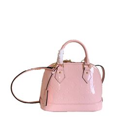 24ss Women Patent Leather Shell Bags Diagonal Crossbody Bag For Ladies Luxury Designer Handbag Card Holder Outdoor Travel Wallet Messenger Laptop Pouch Purse 25cm