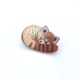 Brooches Red Panda Enamel Pin Animal Lapel Badges Jewellery Gift