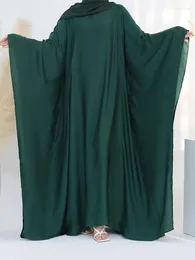 Ethnic Clothing Ramadan Eid Satin Abaya Dubai Saudi Arabia Turkey Islam Muslim Modest Dress Prayer Clothes For Women Kebaya Robe Femme