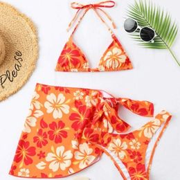 Women's Swimwear Womens Bandeau Bandage Bikini Set Push Up Brazilian Swimming Suit Beach Suit Swimming Suit 3 Piece Lace Bikini Swimming Suit and Beach Skiing J240319