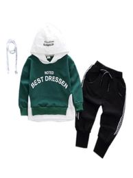 New Spring Autumn Baby Girl Clothes Children Boys Cotton Hoodies Pants 2Pcsset Toddler Fashion Clothing Infant Kids Tracksuits X094200645