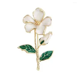 Brooches Long-lasting Brooch Pin Elegant Flower Shape Enamel For Women's Suit Collar Shawl Costume Accessory Sweaters