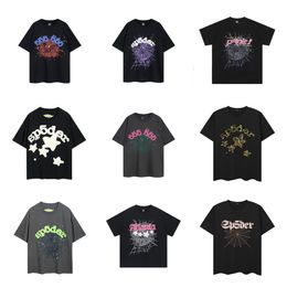 designer tshirt sp5der t shirt mens designer t shirt Sp5der Spider 555 T-shirt fashion Street Clothing Web Pattern Summer Sports Wear Short Sleeves designer shirts