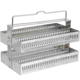 Kitchen Storage Bracket Slide Drainer Glass Slides Holder Stainless Steel Microscope Accessories