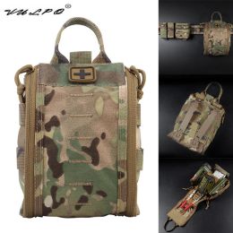 Bags VULPO Tactical Molle EDC Medical Pouch Quick Release First Aid Kits Bag Military Waist Pack Outdoor Camping Survival Tool Bag