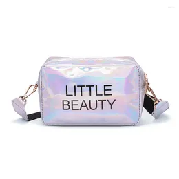 Shoulder Bags 2024 Womens Laser Handbags Purses Evening Clutch Small Crossbody Bag For Women Chain Mini Sweet Candy Colour