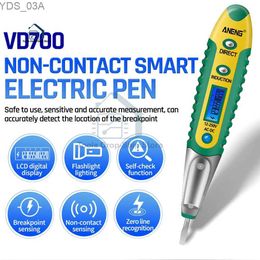 Current Metres AC/DC 12-250V Digital Test Pencil Tester Electrical Voltage Detector Pen LCD Display Screwdriver for Electrician Tools 240320