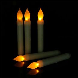 LED Light Cone Candles Electronic Taper Candle Battery Operated Flameless For Wedding Birthday Party Decorations Supplie 2024