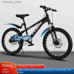 Bikes Ride-Ons WOLFACE 7-16 Years Mountain Bike 18 Inch/20 Inch/22 Inch High Carbon Steel Frame Disc Brake Bicyc Youth Scooter Dropshipping L240319