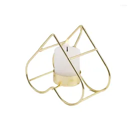 Candle Holders Heart Holder Modern Metal Tea Light Valentine's Day Table Decoration For Home Centrepiece Party