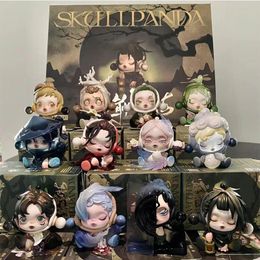 Skullpanda Pretrial Momei Series Model Blind Box Toys Sp11 Generation Antique Surprise Box Collection Holiday Birthday Gift 240315