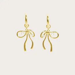 Dangle Earrings Elegant Drop Bowknot With Cubic Zirconia Ribbon For Women Luxury Wedding Jewellery