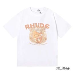 Summer Rhude Luxury Brand Rhude Shirt Men T Shirts Designer Men Shirt Men Shorts Print White Black S M L Xl Street Cotton Fashion Youth Mens Tshirts 3717