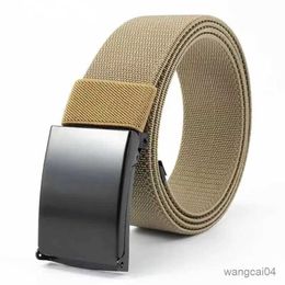 Belts New Men/ Women Nylon Braided Elastic Mens Belt Outdoor Multifunctional Training Canvas Belt High Quality Casual Waistband