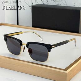 Sunglasses DB 1119/G/S acetate sunglasses men half frame retro designer square eyeglasses UV400 outdoor handmade women tren SUN GLASSES L240320