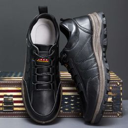 Sports For Men, New Comfortable Textured Hiking Shoes, Casual And Fashionable Lace Up British Style Trendy Men's Shoes 336333