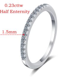 Smyoue 18k Plated 0.57ct Full Enternity Moissanite Ring Forn Women S925 Sterling Silver Matching Diamond Band Wedding Jewelry with box from the 9th to the 31st