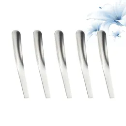 Disposable Flatware 5pcs Stainless Steel Soup Spoon Multifunctional Mini Flat Coffee Ice Tea For Home El Restaurant