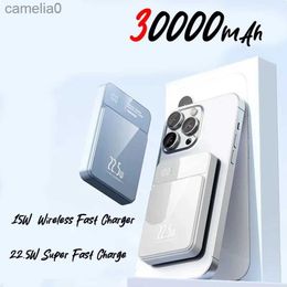 Cell Phone Power Banks 30000mAh Magnetic Power Pack 22.5W Qi er Fast Charging Wireless Charger Powerbank for iPhone 15 14 13 Samsung HuaweiC24320