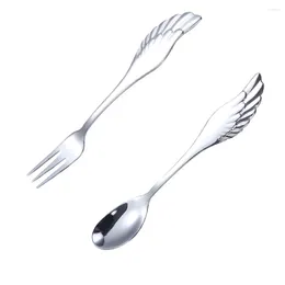 Dinnerware Sets Silverware Fork And Spoon Set Daily Use Tableware Metal Stainless Steel Toddler