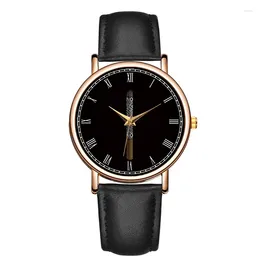 Wristwatches Fashion Women's Quartz Watch No Smoking Sign Brief Leather Waterproof Appearance Comfortable Band Wristwatch