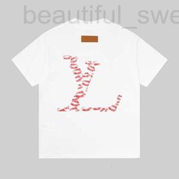 Men's T-Shirts designer mens t shirt tees round collar pure cotton regular lovers of breathable printed flocking patch couples same clothing s-5xl L7X8