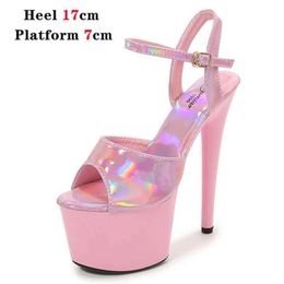 Dress Shoes Heel Pole Dance Stripper High Heels Women Sexy Show Sandals Party Club 13 15 17 CM Platform High-heeled H240321RIUG0TDC