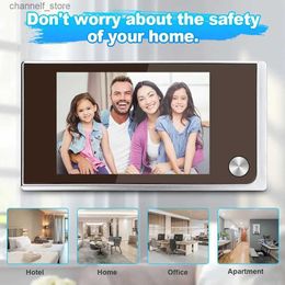 Doorbells 3.5-inch camera Peephole doorbell 120 LCD 2 million high-definition pixel wireless doorbell outdoor monitorY240320