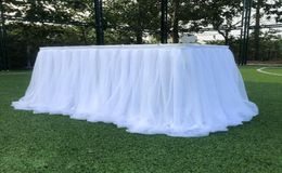 1M Tulle Table Skirt for Wedding Party Decoration Baby Shower Home Textile Birthday Tablecloths Tutu Supplies7547195