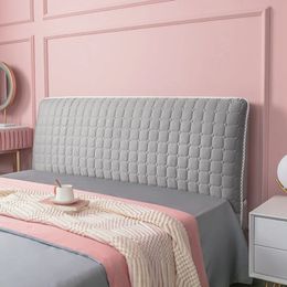 Solid Elastic Bed Headboard Cover Soft Bedroom Bedhead Dust Proof Cover Non-Slip Modern el Removable Bedside Cover Grey Pink 240309